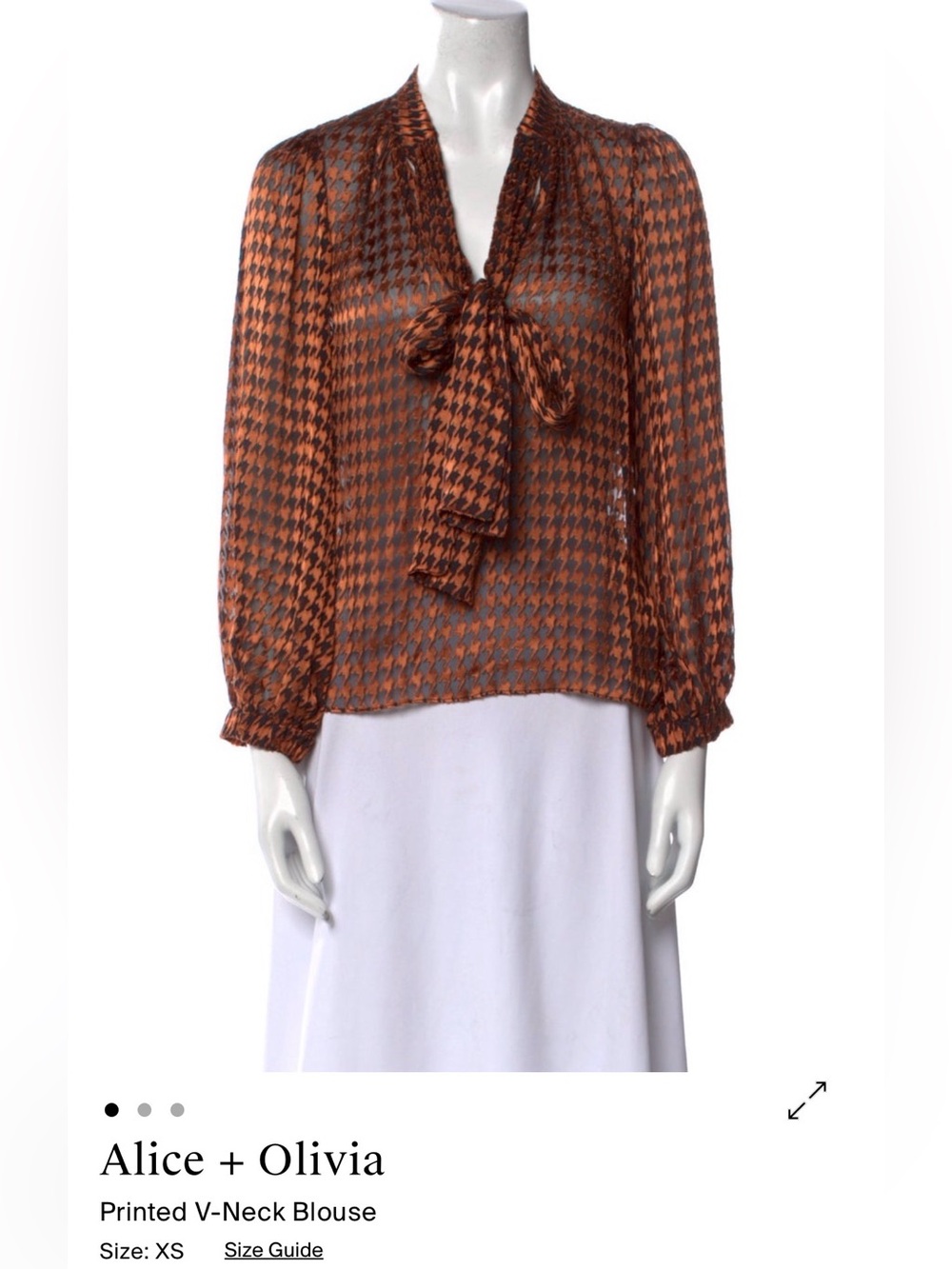 Alice + Olivia blouse size XS EUC